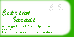 ciprian varadi business card